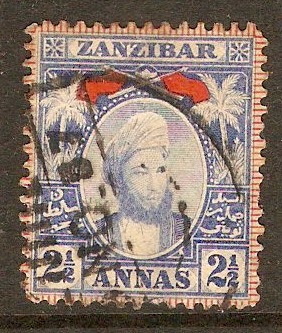 Zanzibar 1896 2a Bright blue. SG160.